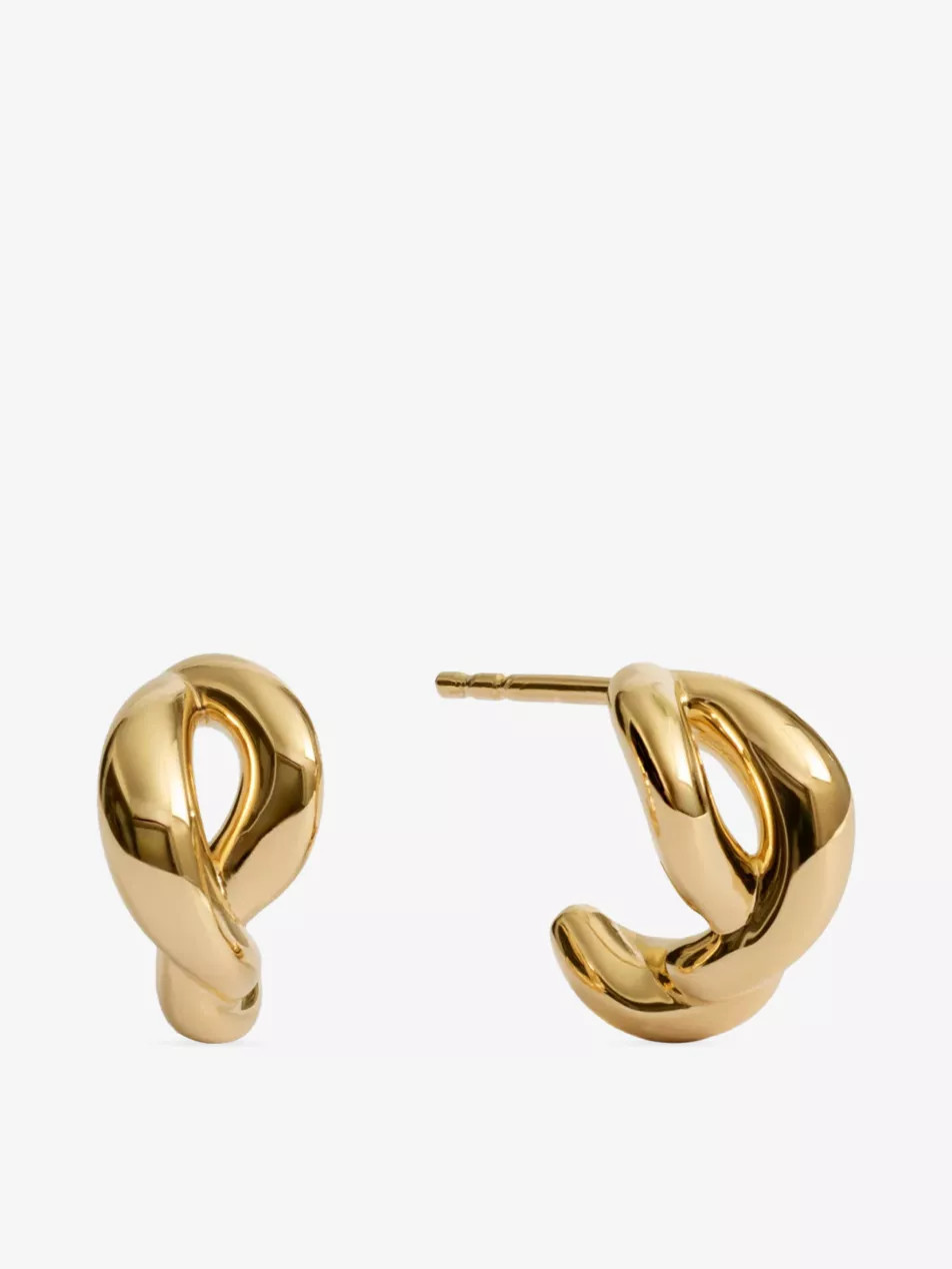 Ochre 18ct Yellow Gold Vermeil Huggie Earrings | Selfridges