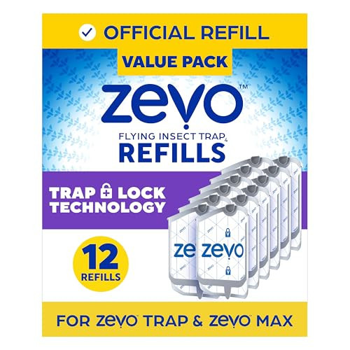 Zevo Flying Insect Refills for Indoor Light Trap: 12 Light Trap Refill Cartridges Capture Fruit Flies, Gnats and Houseflies (12 Cartridges) | Amazon (US)