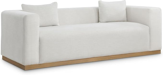 Meridian Furniture Alfie Collection Modern | Contemporary Sofa with Rich Linen Textured Fabric, F... | Amazon (US)