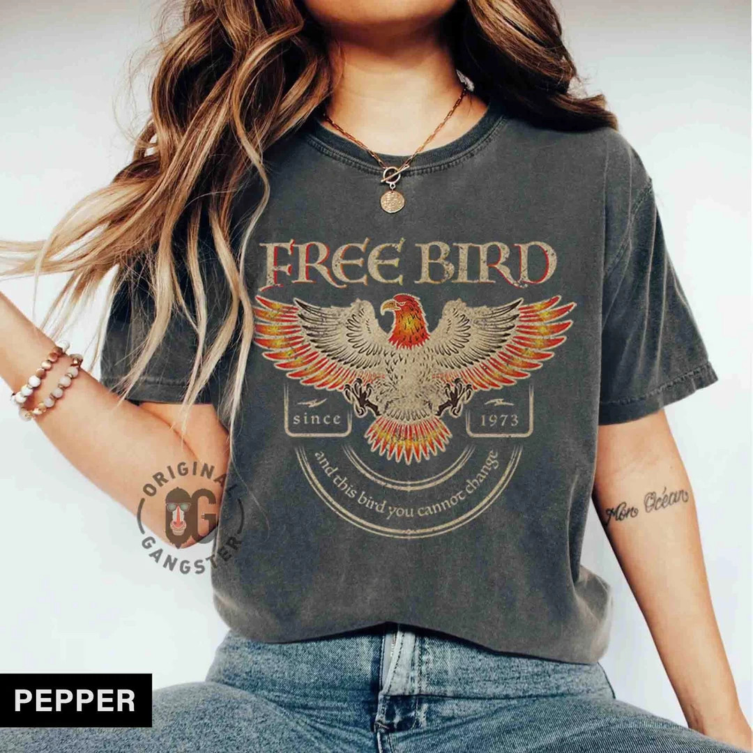 Free Bird Shirt, Comfort Colors Band Tshirt, Old School Band T-shirt, Retro Music Shirt, Rock Ban... | Etsy (US)