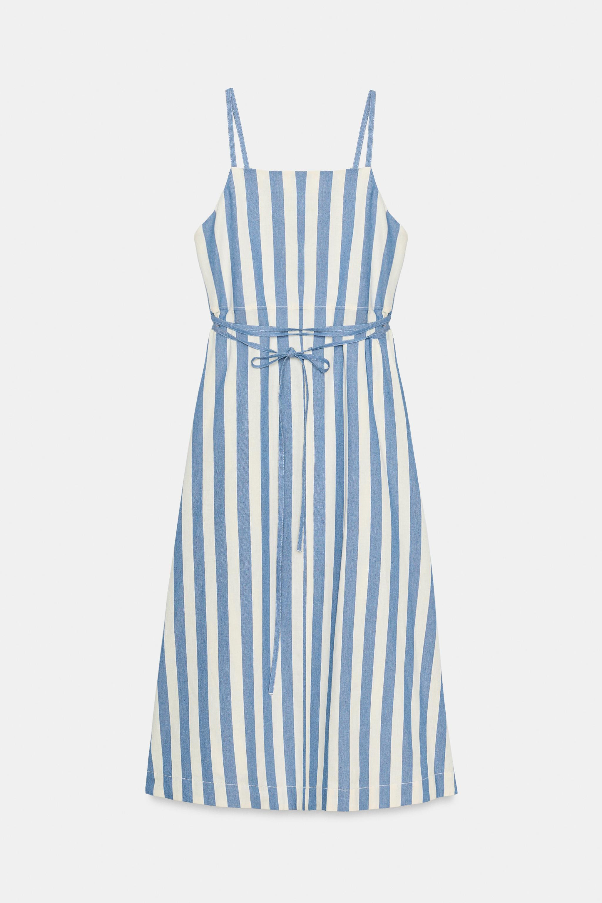 ZW COLLECTION STRIPED MIDI DRESS | Zara US