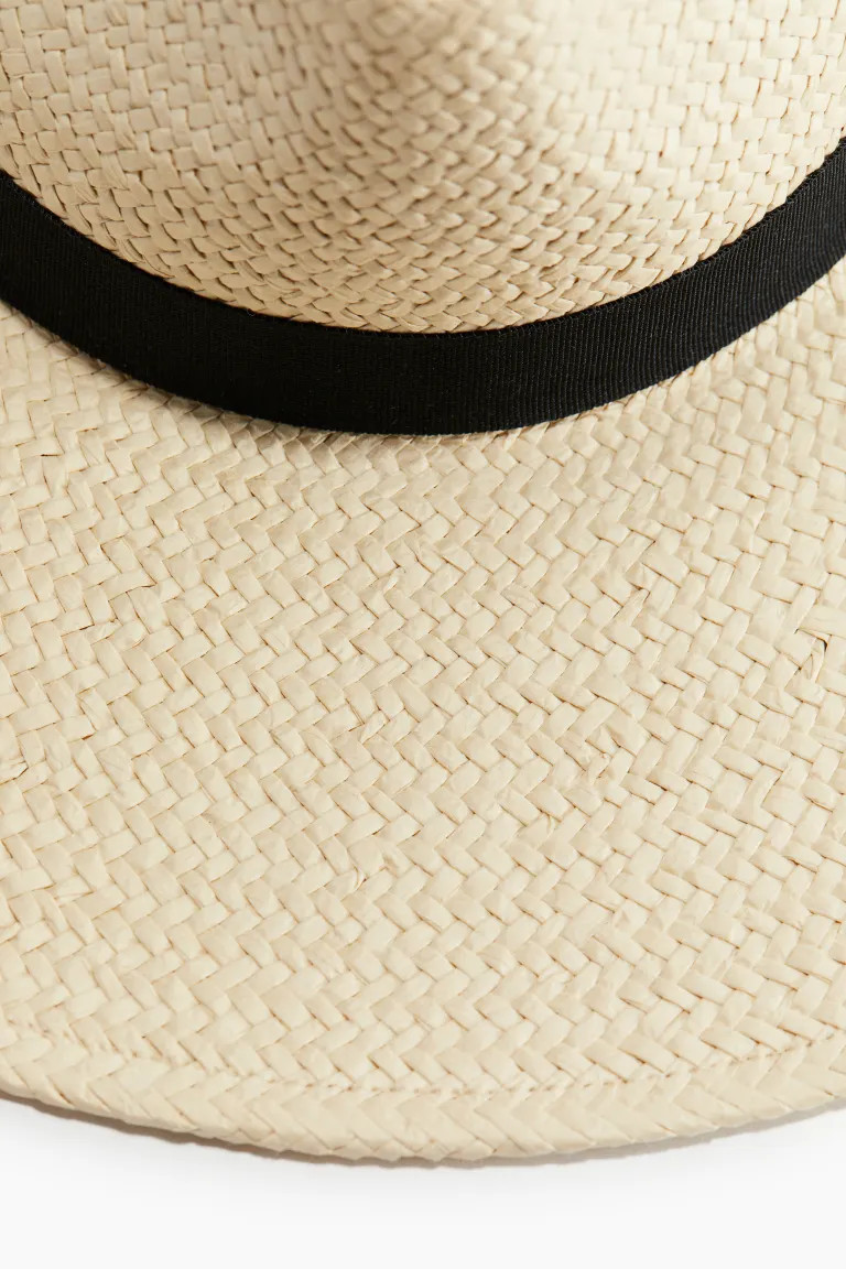 Sombrero fedora de paja - Beige claro - MUJER | H&M ES | H&M (FR, IT, ES, PT, BE)