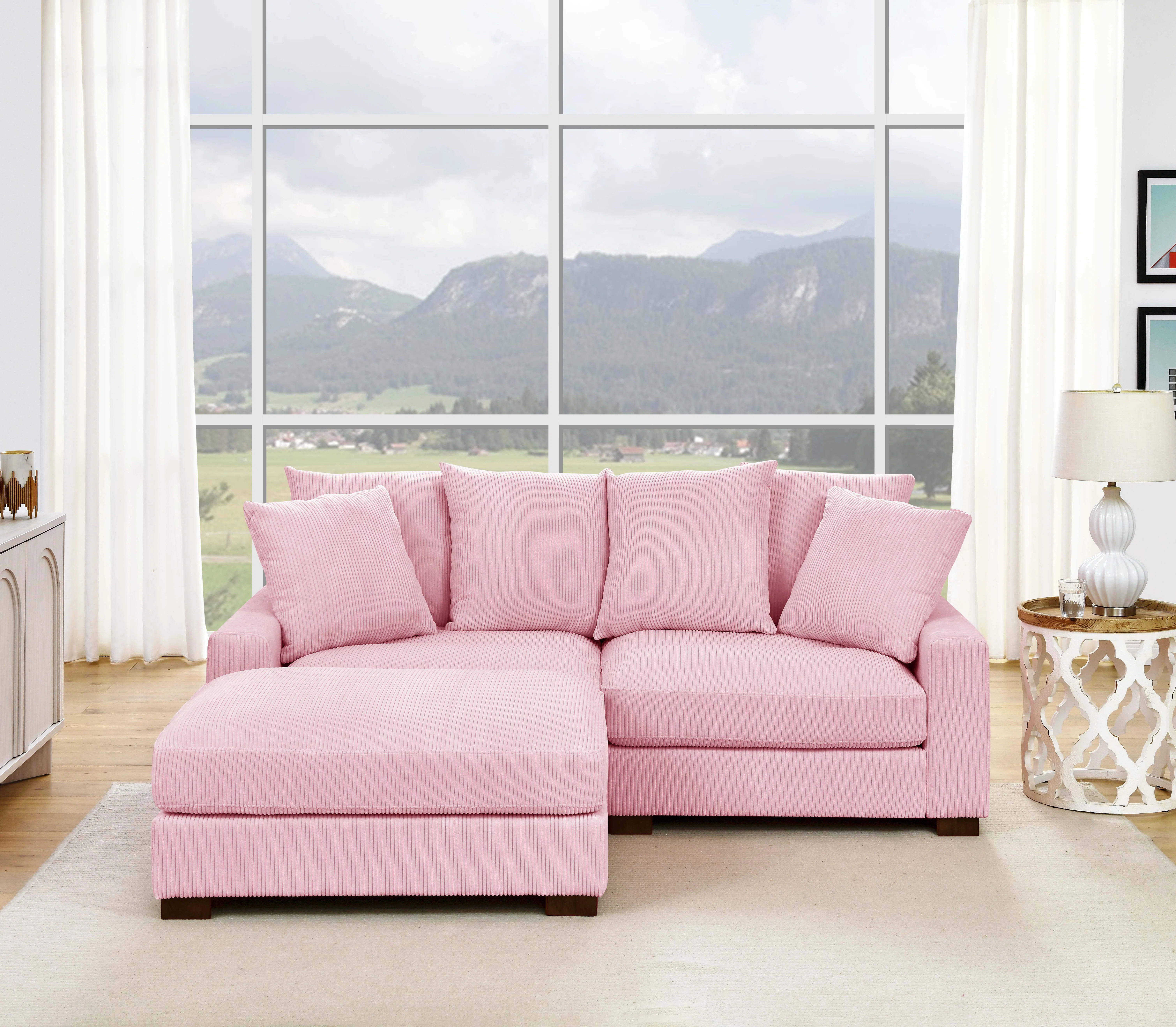 Latitude Run® Upholstered Corduroy Sofa With Solid Wood Legs "& Reviews" | Wayfair | Wayfair North America