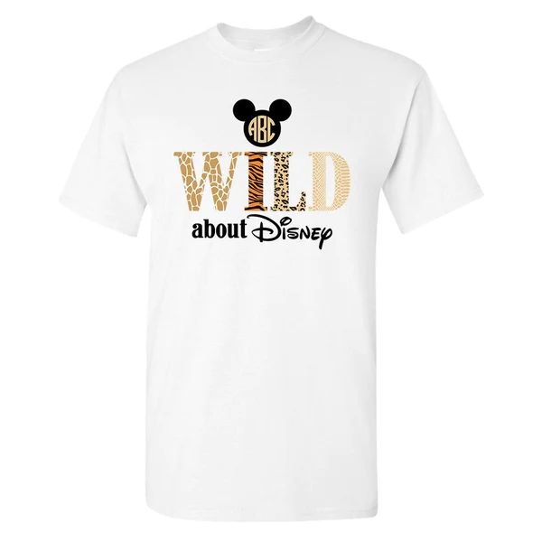 Monogrammed 'Wild About Disney' Basic T-Shirt | United Monograms
