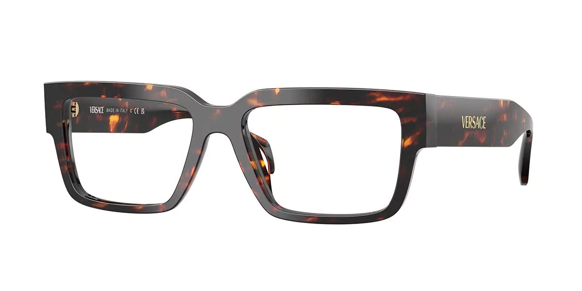 Versace VE3374U 5509 Men's Glasses Tortoiseshell Size 55 - Free Lenses - Blue Light Block Available | SmartBuyGlasses Global