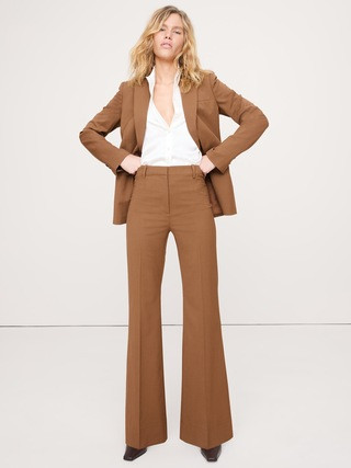 High-Rise Flare Italian Wool Pant | Banana Republic (US)