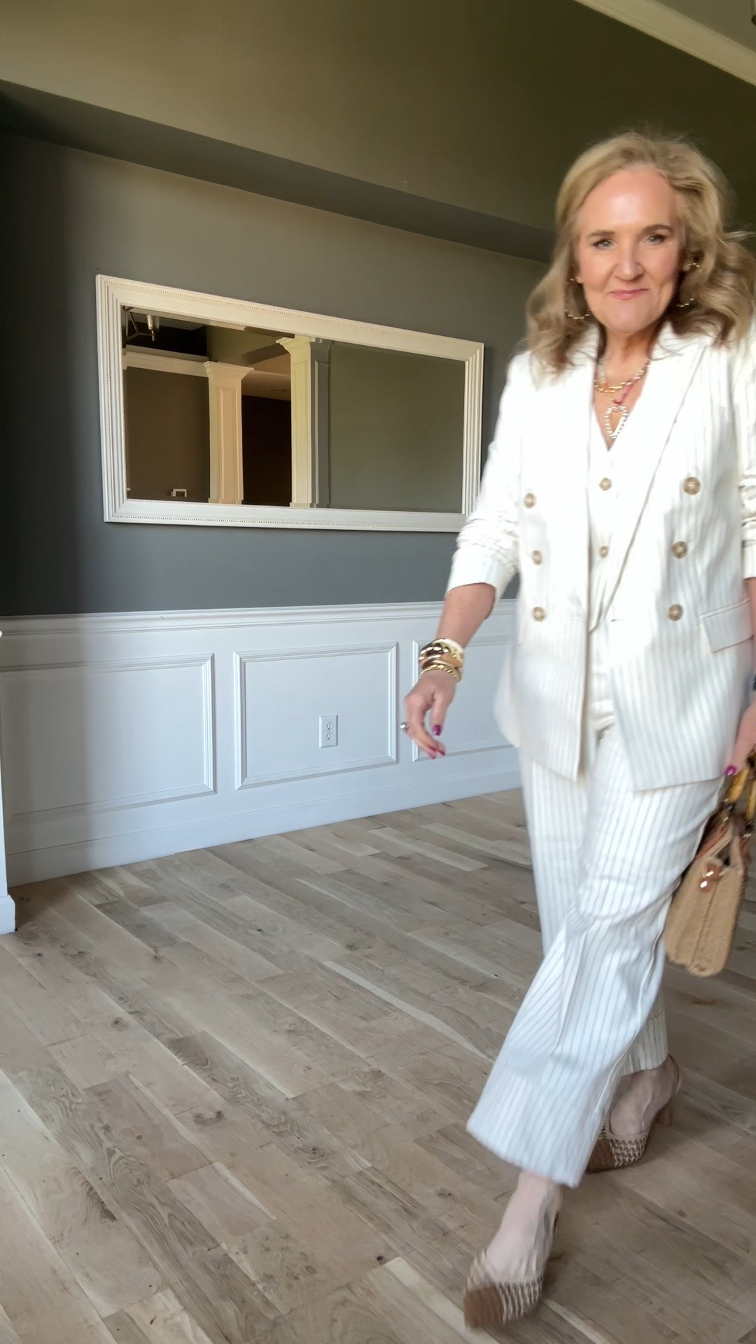 50% off at loft! Suit included 
Jacket 10 petite 
Vest medium 
Pants 8 petite
Shoes tts 


Work outfit white suit linen suit pinstriped suit office outfit graduation 

#LTKWatchNow #LTKOver40 #LTKWorkwear