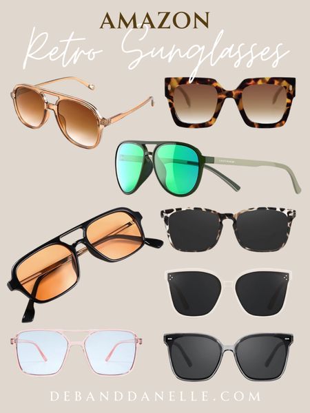 This Summer, I switched all of my sunglasses to a retro aviator style. I keep a handful of pairs dispersed throughout our home and vehicles so I always have some close by. Here are some of my favorites that I’ve picked up recently. 

#LTKTravel #LTKSeasonal #LTKFindsUnder50