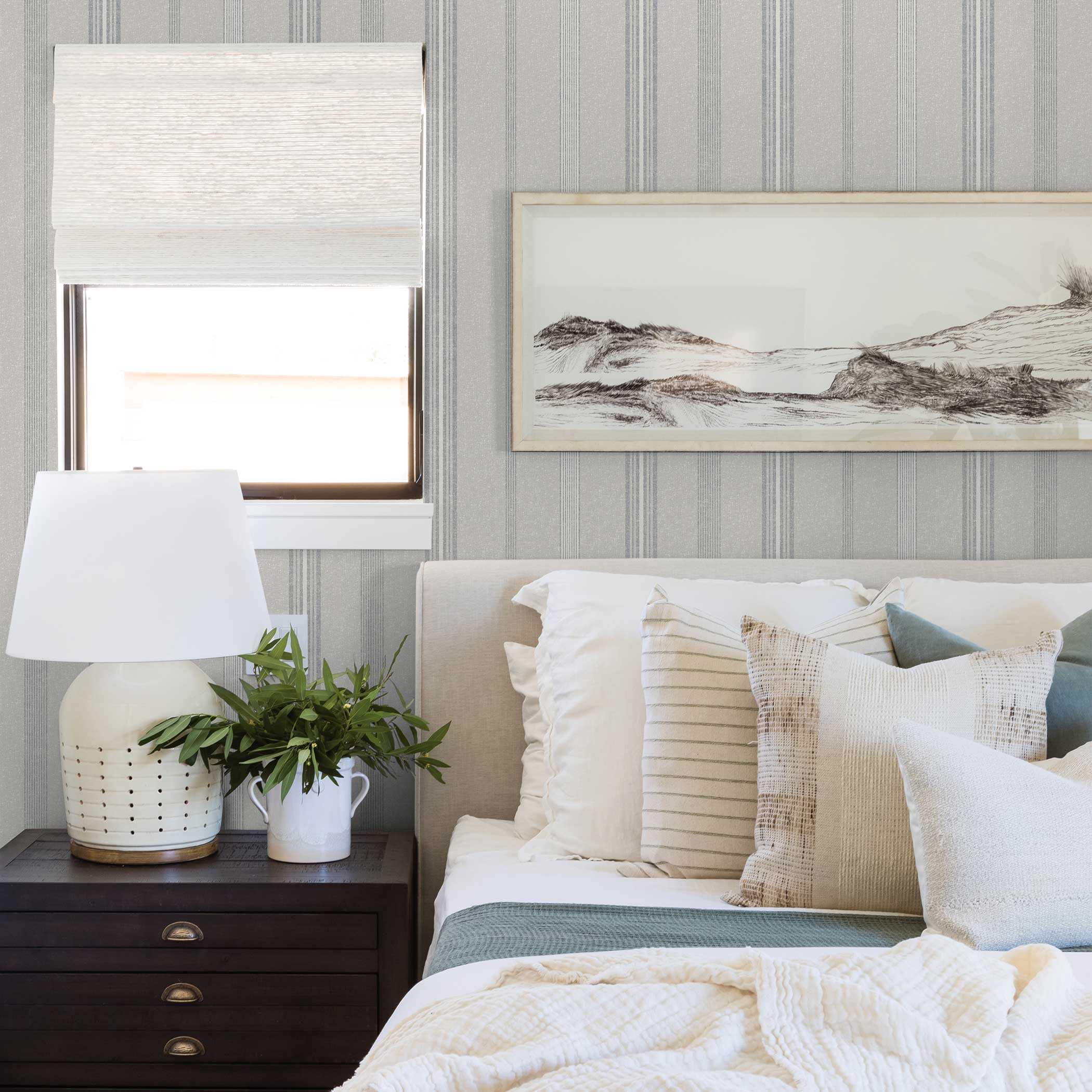 Anatolia Stripe Textured Peel and Stick Wallpaper By Pure Salt | Tempaper