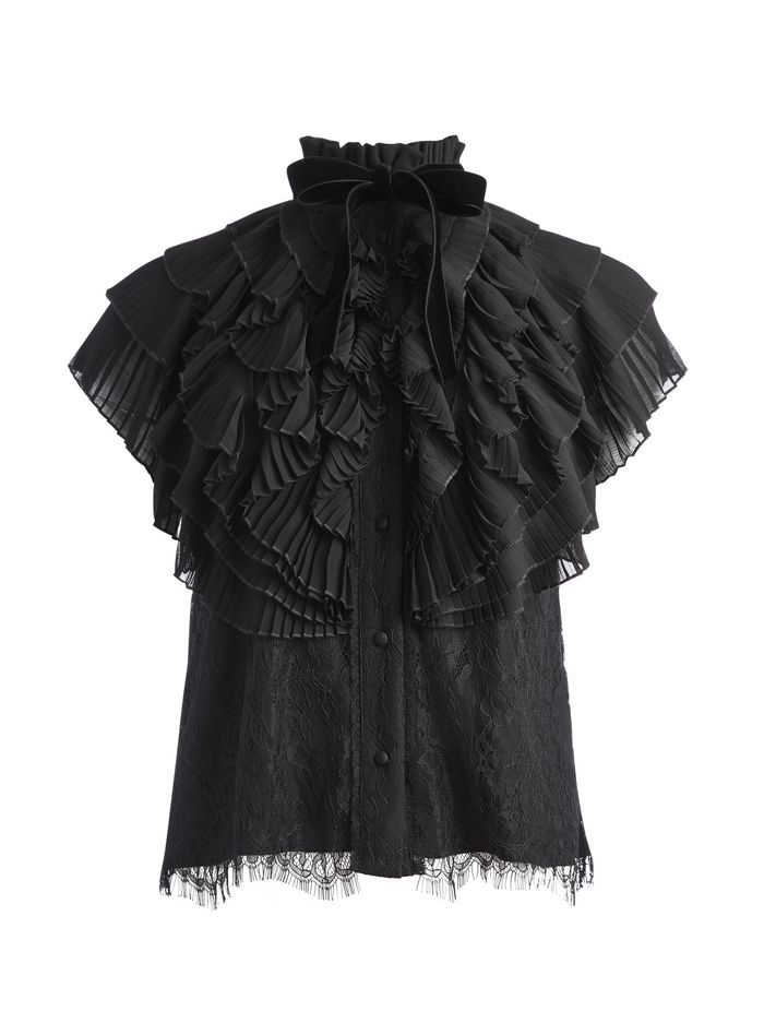 REMINGTON LACE COLLAR BLOUSE | Alice + Olivia