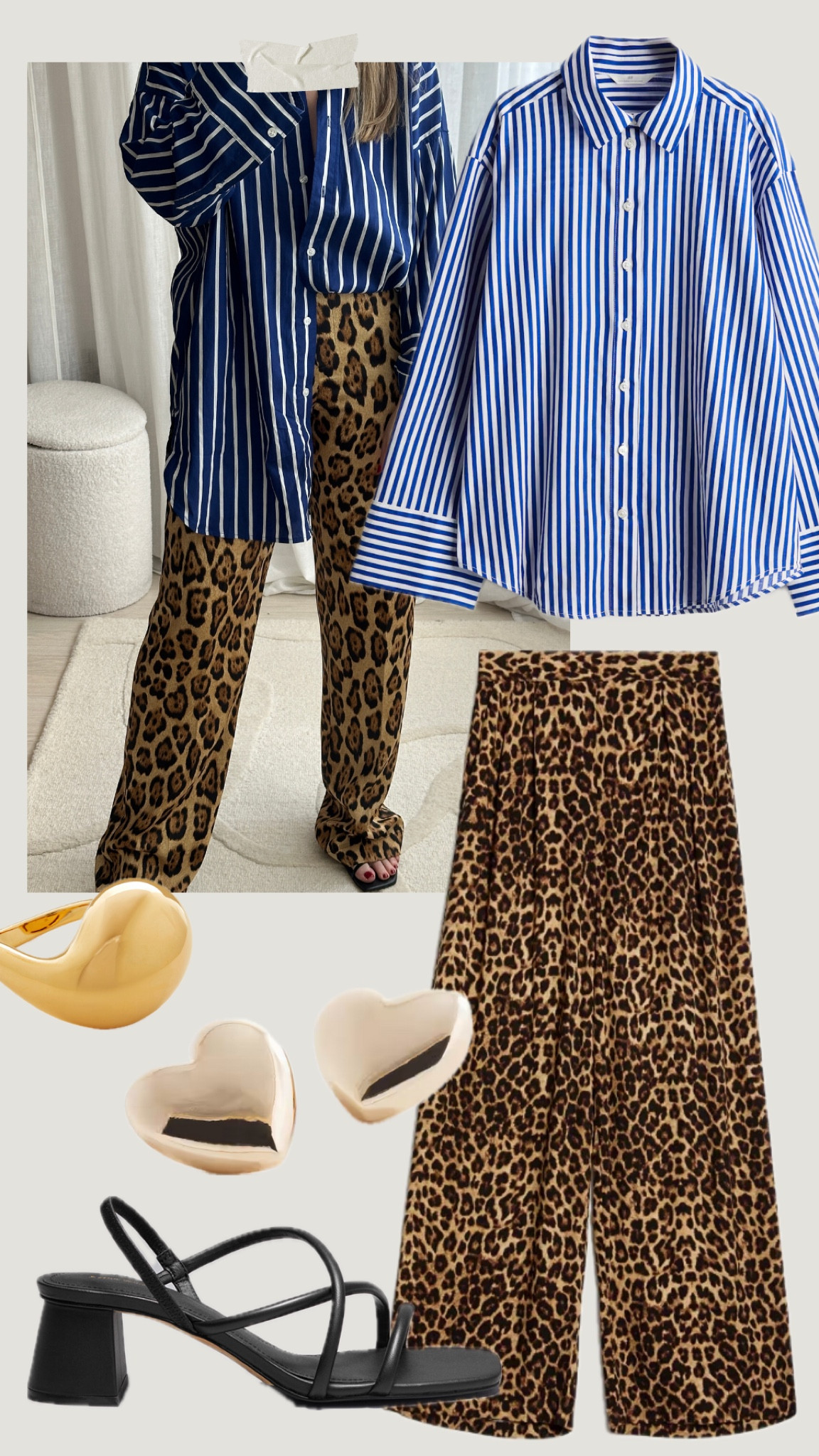 GET THE LOOK | Leopard print and stripes is my new favourite pattern combo 🐆🐆
Blue stripe shirt | Summer workwear | Oversized shirt | Men’s shirt | Leopard trousers | Animal print | Pattern clashing | Wide legged trousers 

#LTKeurope #LTKsummer #LTKworkwear