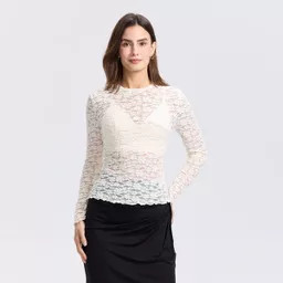 Women's Long Sleeve Lace Top - A New Day™ | Target