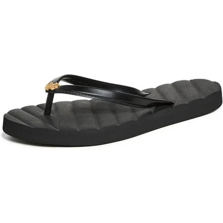 Tory Burch Womens Kira Flip Flops - Perfect Black/Gold - 11 | Walmart (US)
