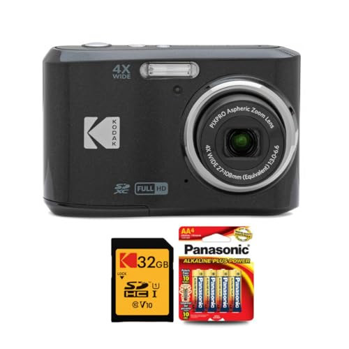 Kodak PIXPRO FZ45 Digital Camera (Black) Bundle with 32GB Class 10 UHS-I U1 SDHC Memory Card and AA High-Performance Alkaline Batteries (4-Pack) (3 Items) | Amazon (US)