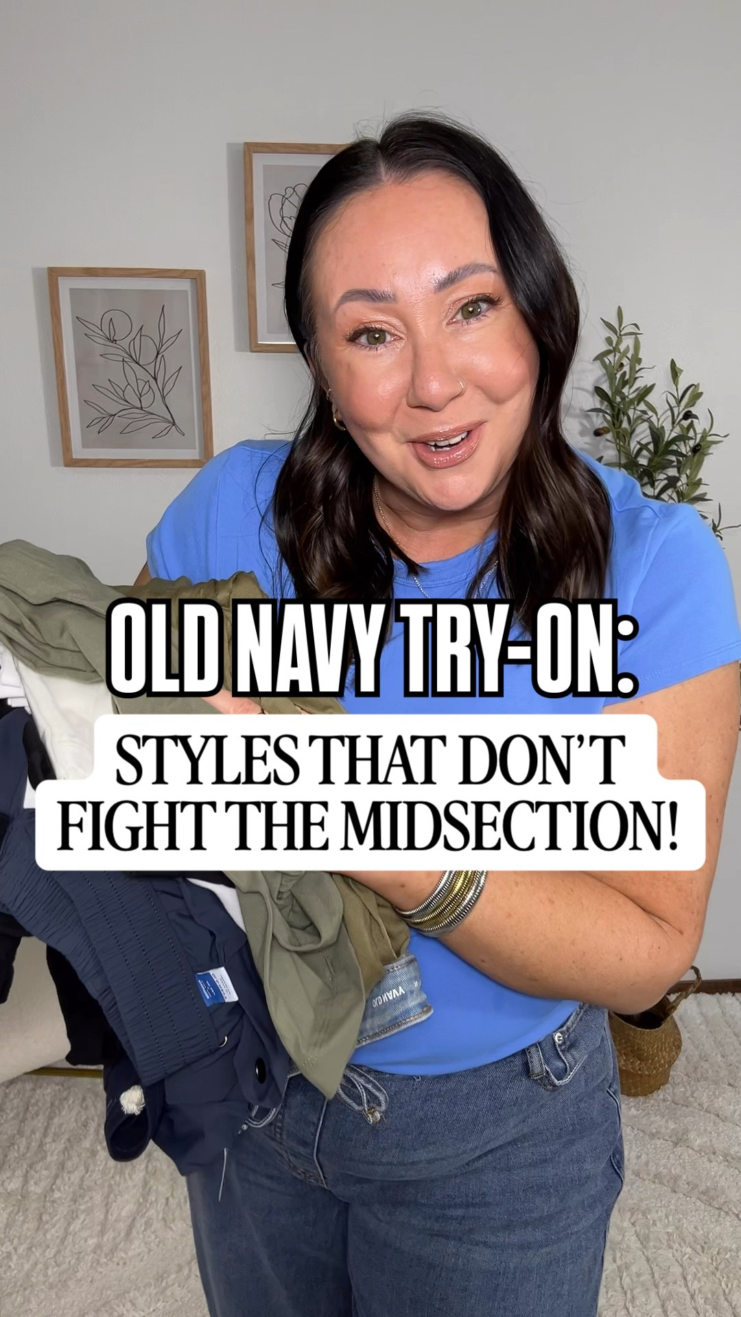 Midsection friendly Old Navy try-on!  50% off right now! XL tees. Large gauze set. Could size down. XL playa  pants. Large wide leg knit pants. Regular length in all.  Sandals and shoes run true to size.  

#LTKMidsize #LTKSaleAlert #LTKOver40