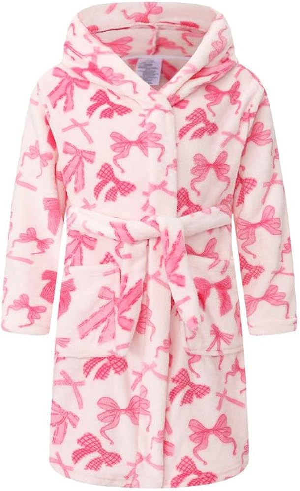 Girls Soft Fleece Robes Plush Hooded Bathrobes Sleepwear for Kids 2-16 Years | Amazon (US)