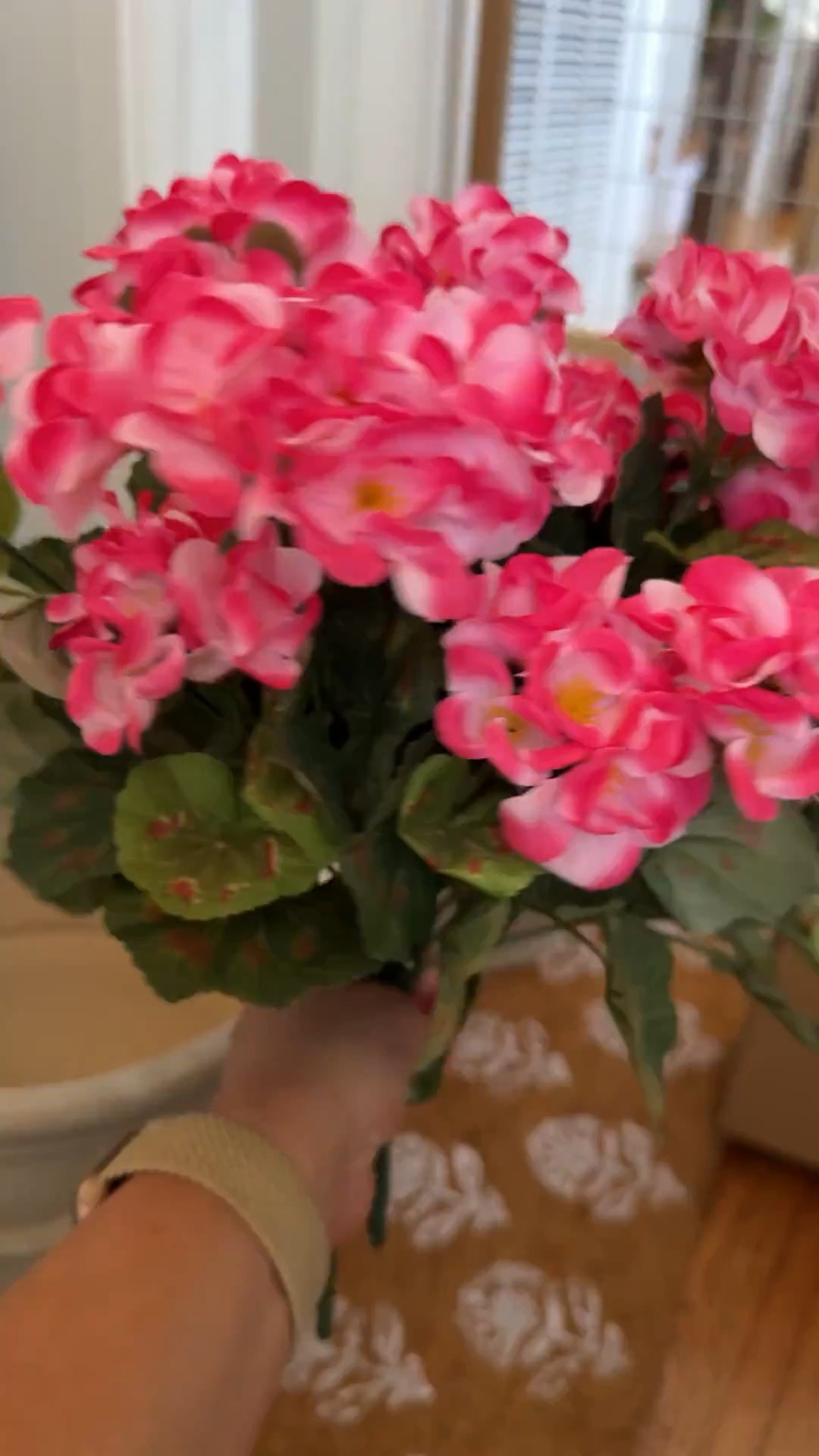 Faux geranium stems
Set of 6 stems 
Uv resistant
Multiple color options- I have the color “pink"

#LTKSeasonal #LTKmomlife #LTKHome