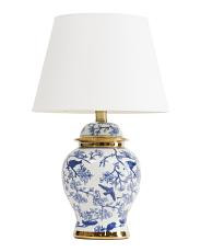 19in Ceramic Chinoiserie Birds Table Lamp | TJ Maxx
