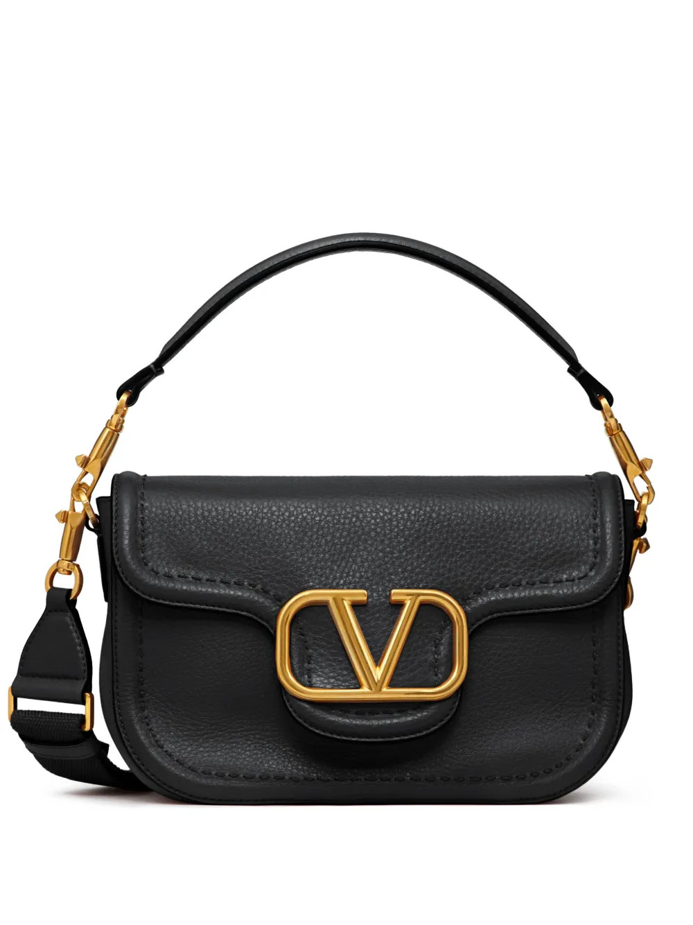 Valentino Garavani Alltime Leather Shoulder Bag - Farfetch | Farfetch Global