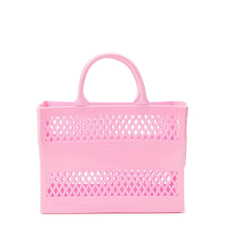 No Boundaries Women's Plastic Jelly Beach Tote Handbag | Walmart (US)