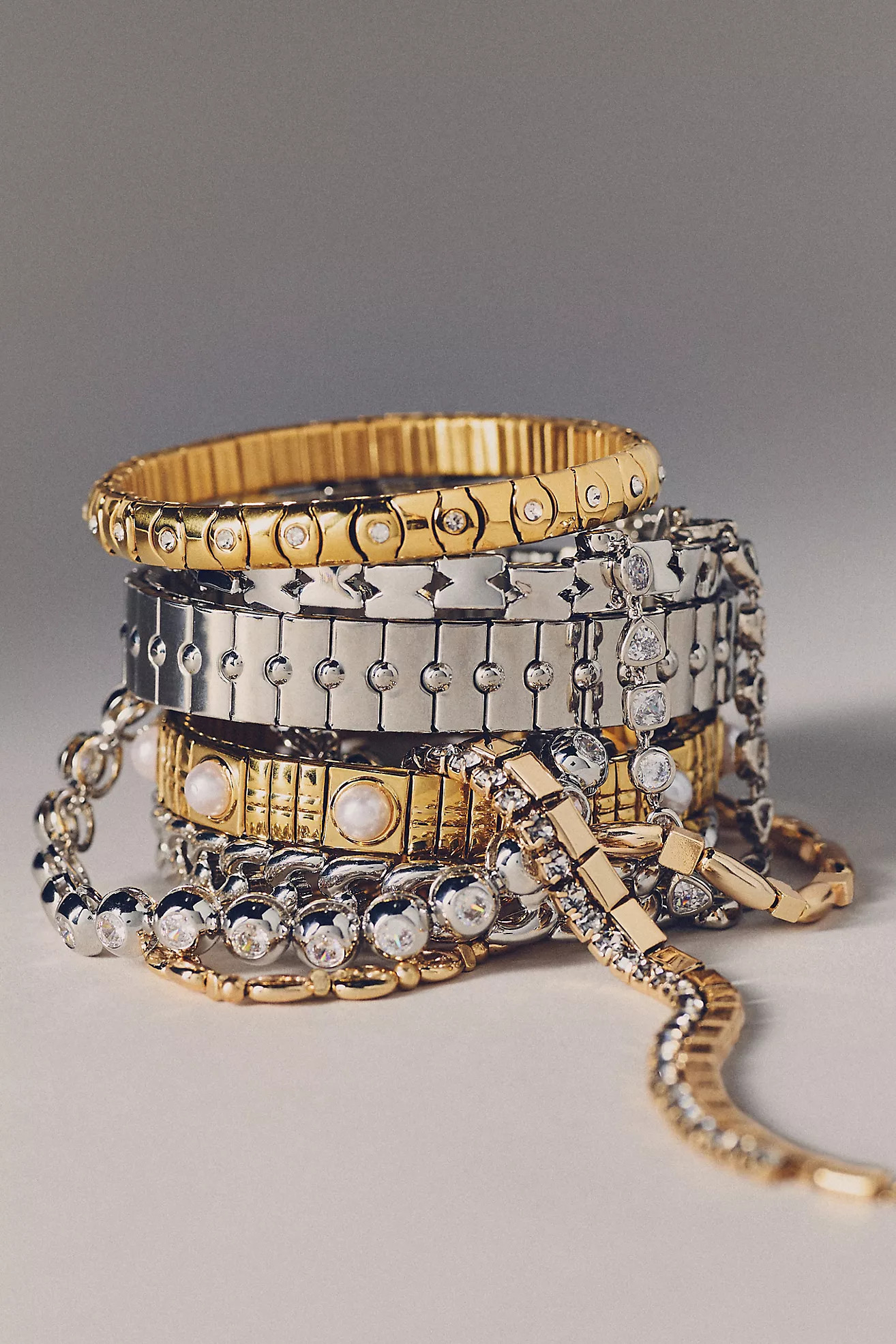Wide Twisted Stretch Bracelet | Anthropologie (US)