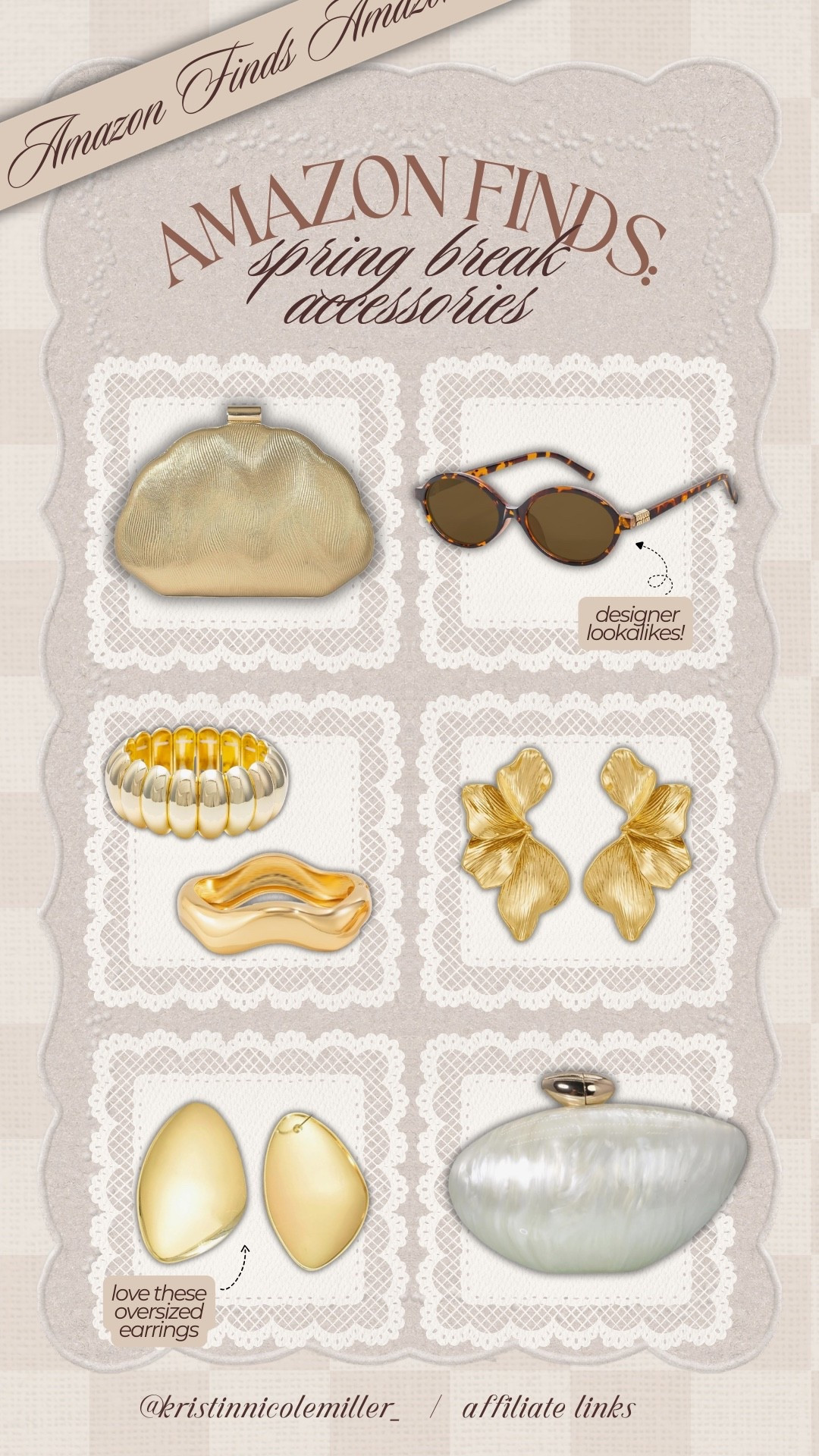 Accessories for spring break from Amazon!! 

Seasonal traveling gold must haves unique statement mom favorites vacation 

#LTKTravel #LTKSeasonal #LTKdayinmylife