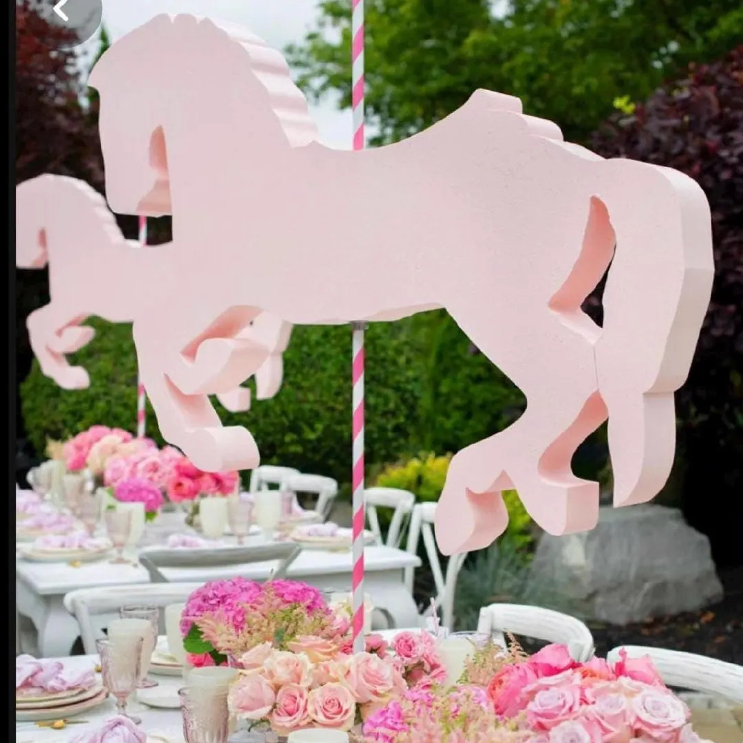 Pink Horse Centerpiece | Birthdays | Baby Shower - Etsy | Etsy (US)