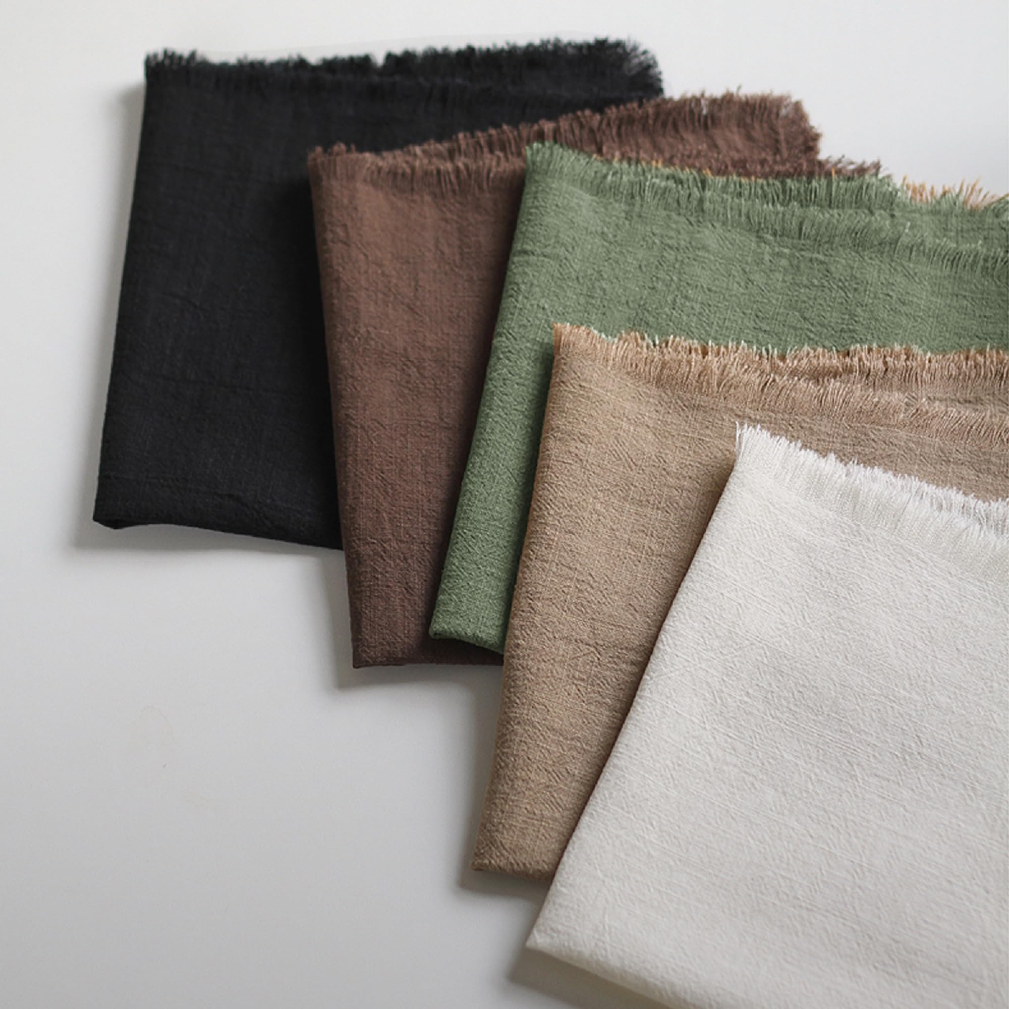 Handmade Cloth Napkins 100% Cotton Napkins with Fringe，Delicate Handmade Cloth Napkins for Dinners, Parties, Weddings and More，18 x 18 Inch Set of 6 - Sage Green | Amazon (US)