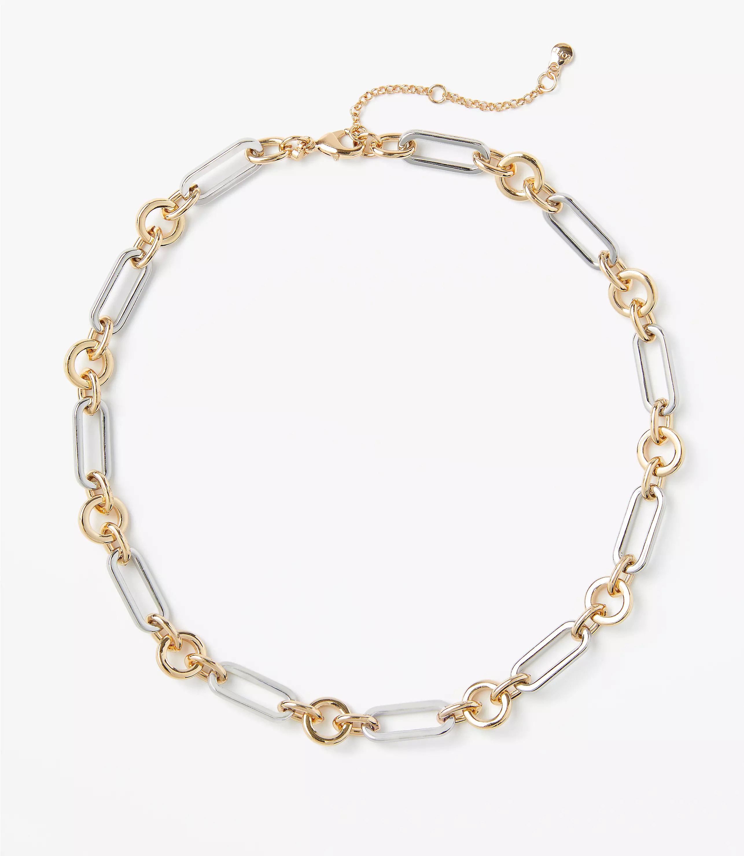 Mixed Metal Chain Link Necklace | LOFT