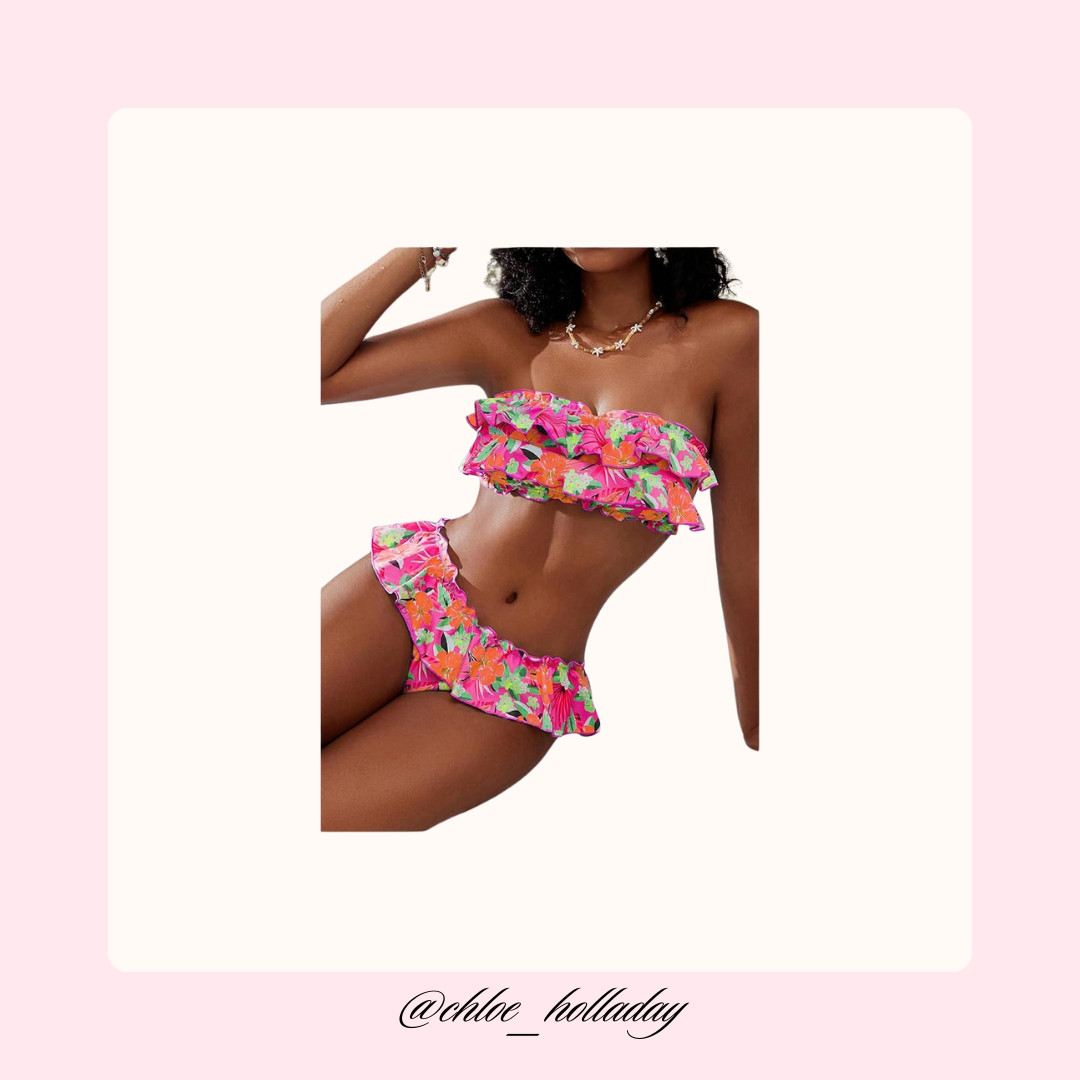 Such a cute floral ruffle bikini I am taking with me on my trip! 🌸 

 #LTKStyleTip #LTKSwim