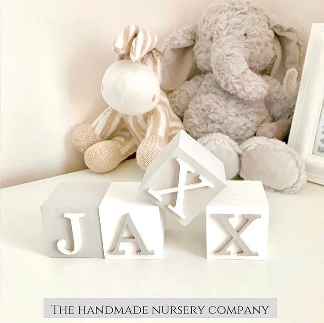 Custom Baby Name Baby Blocks Baby Name Blocks Baby Shower - Etsy | Etsy (US)