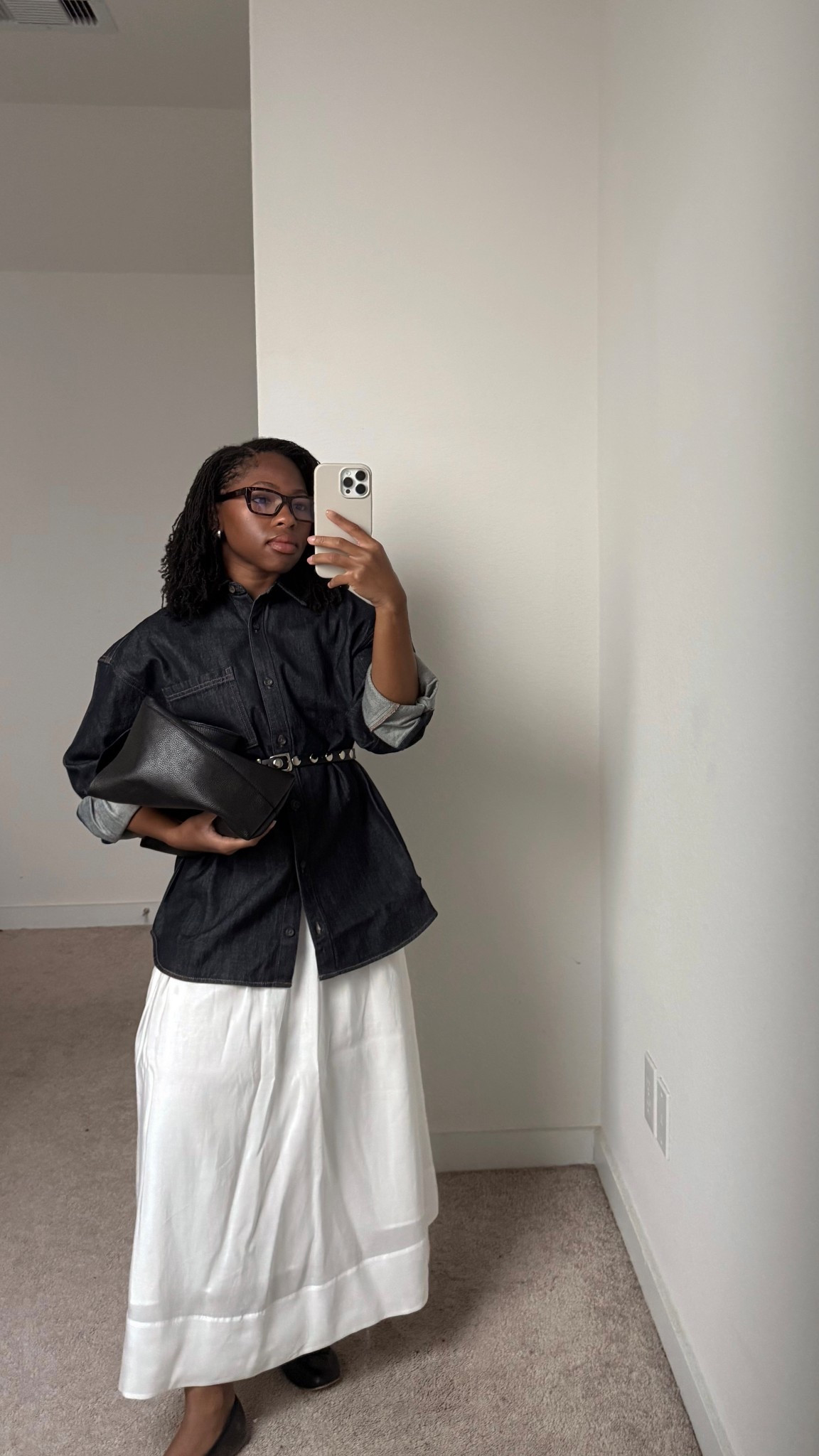 2026.03.29 | dark denim outfit for Spring

white maxi skirt, denim jacket, spring look, modest, black leather bag 

#LTKPetite #LTKSeasonal #LTKootd