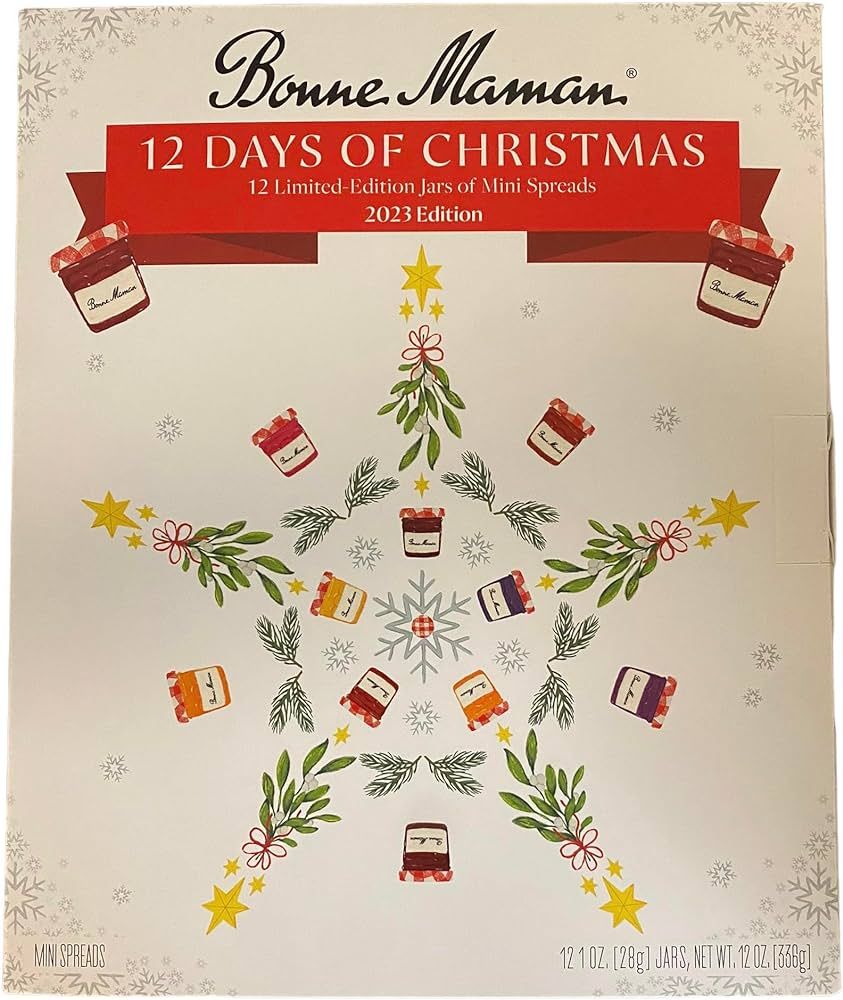 Bonne Maman 12 Days of Christmas Spread and Honey Gift Set - 12 Limited Edition Mini Spreads & Ho... | Amazon (US)