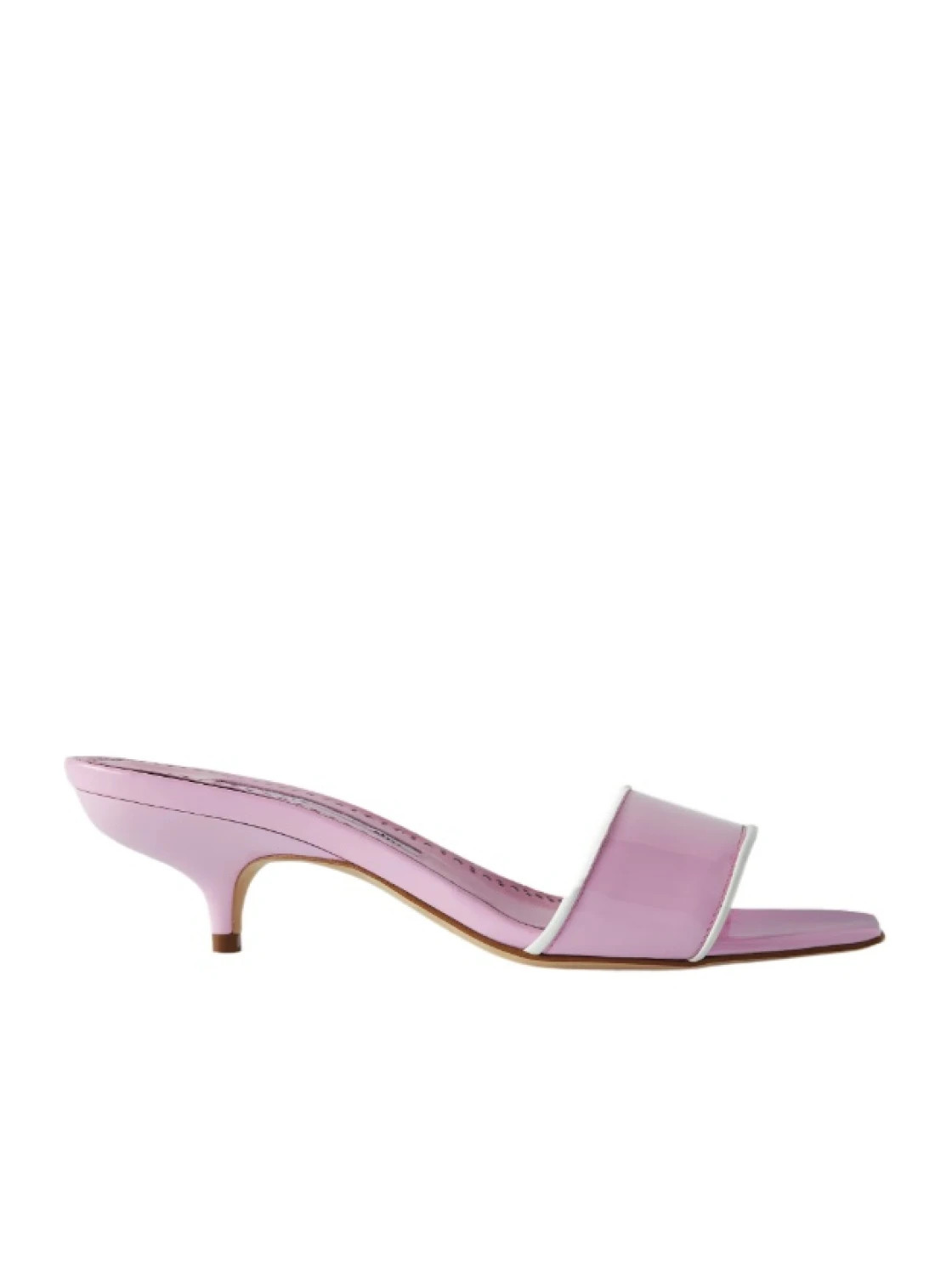 Helamu 50 two-tone patent-leather mules | Senser US