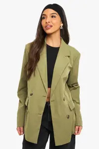 Relaxed Fit Double Breasted Blazer | boohoo (US & Canada)
