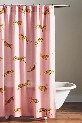 Leopard Organic Cotton Shower Curtain | Anthropologie (US)