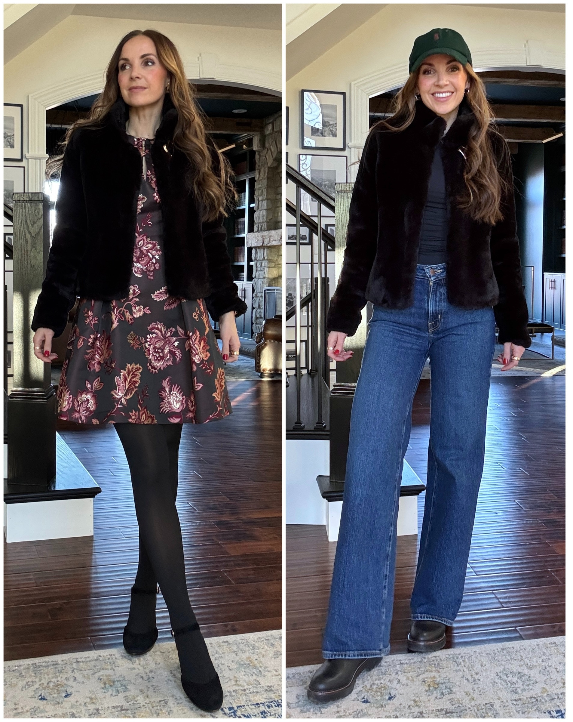  Ways to style a black fur coat! I bought mine last year but linked similar coats that are in stock to wear all winter long 

 

#LTKootd #LTKSeasonal #LTKFindsUnder100