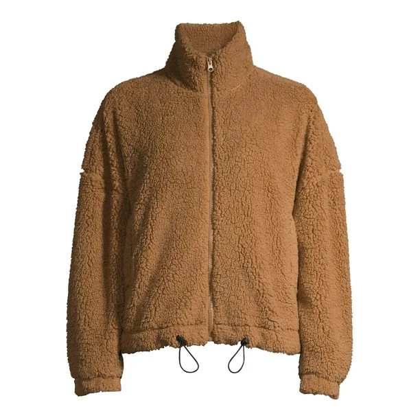 No Boundaries Juniors Full Zip Sherpa Jacket | Walmart (US)