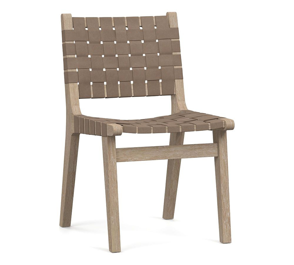 Fenton Woven Leather Dining Chair | Pottery Barn CA