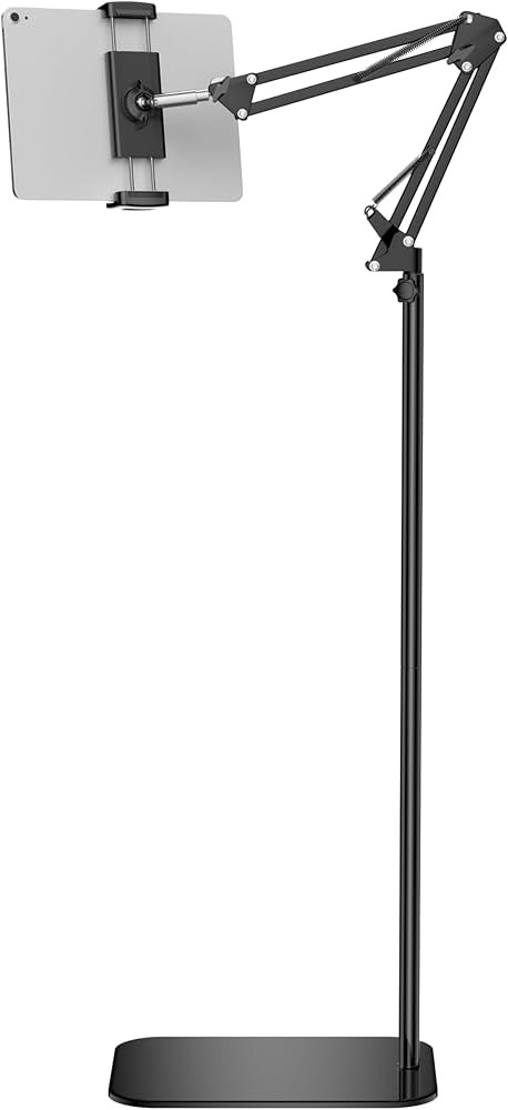 Tablet Floor Stand, 360-degree Rotatable Metal Tablet Stand Holder, Adjustable Tablet Mount, Univ... | Amazon (US)