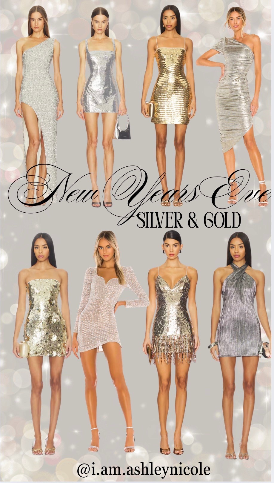 Silver and gold New Year’s Eve party outfit ideas. 

#LTKSeasonal #LTKHoliday #LTKgrwm
