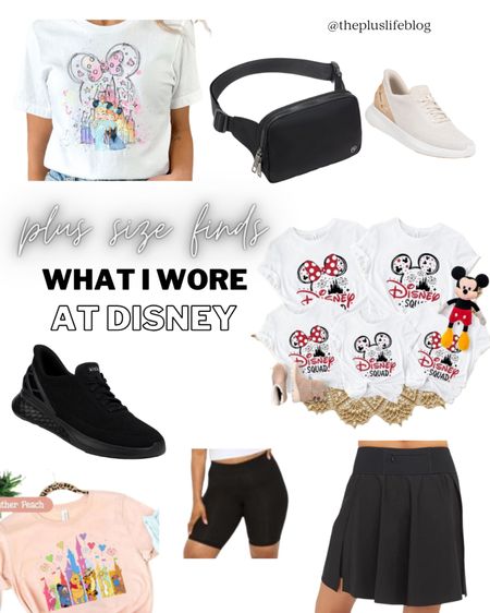 My plus size Disney outfits from our recent trip! I had so much fun finding coordinating shirts for our family!  The skort from Spanx was my #1 best purchase for the trip! I loved it so much - so comfortable, no riding up, and no chafing! Perfect for LONG walks.

I can’t link the shoes on LTK unfortunately but Google search the plus life kizik review to find my faves!

#LTKplussize #LTKtravel #LTKfamily