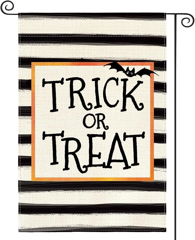 AVOIN colorlife Trick or Treat Garden Flag 12 x 18 Inch Double Sided Outside, Halloween Holiday Y... | Amazon (US)