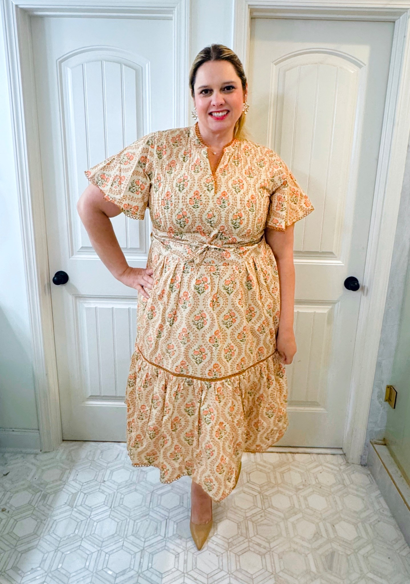 Nothing beats a pretty dress that requires minimal styling to look great. This year for Thanksgiving I’ll be wearing this Victoria Dunn beauty. It’s 100% cotton, fully lined, great quality and super flattering. The only difficult part was choosing from the pretty prints offered. I would recommend going up one size from whatever you take from mass retailers - I am wearing a 2x here. 

#LTKMidsize #LTKPlusSize #LTKBump