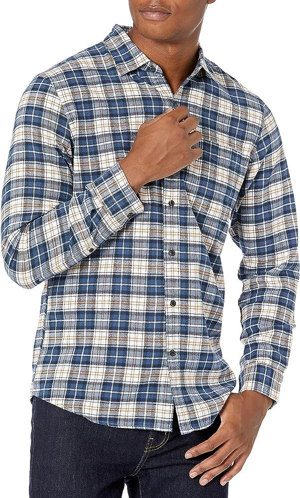 Amazon Essentials Men's Slim-Fit Long-Sleeve Flannel Shirt | Amazon (US)