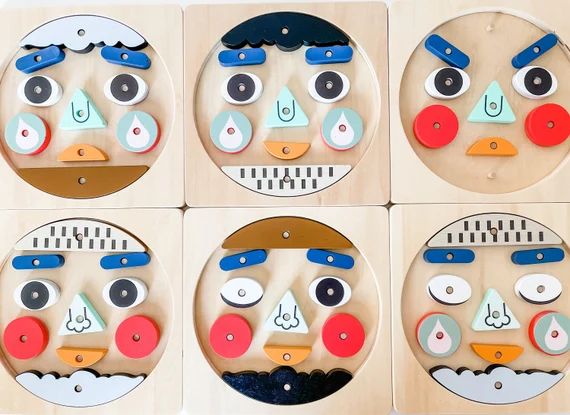 Wooden Emotions Puzzle Toddler Activities Children's | Etsy | Etsy (US)