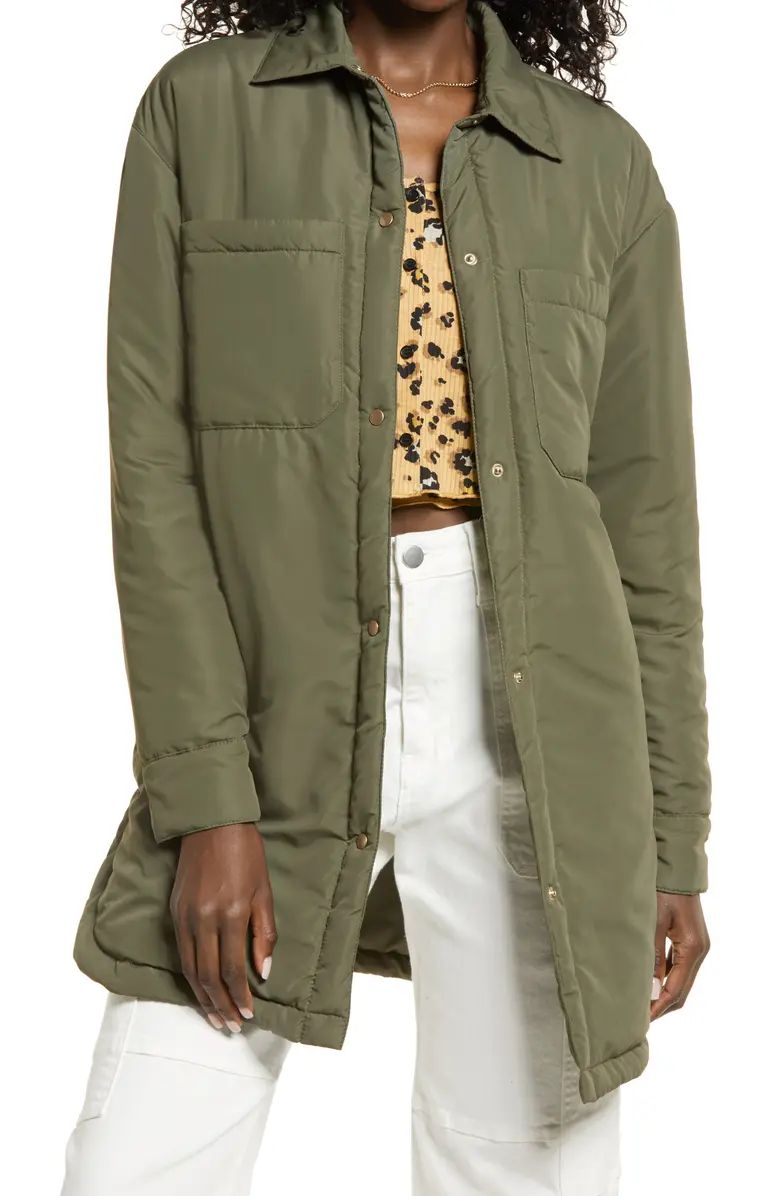 BP. Polly Oversized Quilted Shirt Jacket | Nordstrom | Nordstrom
