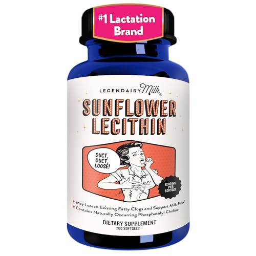 Legendairy Milk Sunflower Lecithin 1200mg, Lactation Support, Sunflower Lecithin Supplement for Clogged Milk Ducts, Made in USA, 200 Softgels | Amazon (US)