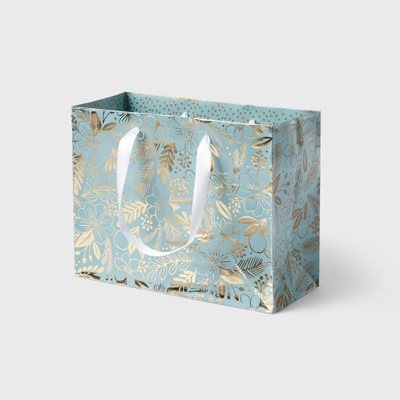 Vogue Gold Botanical Gift Bag Green - Wondershop™ | Target