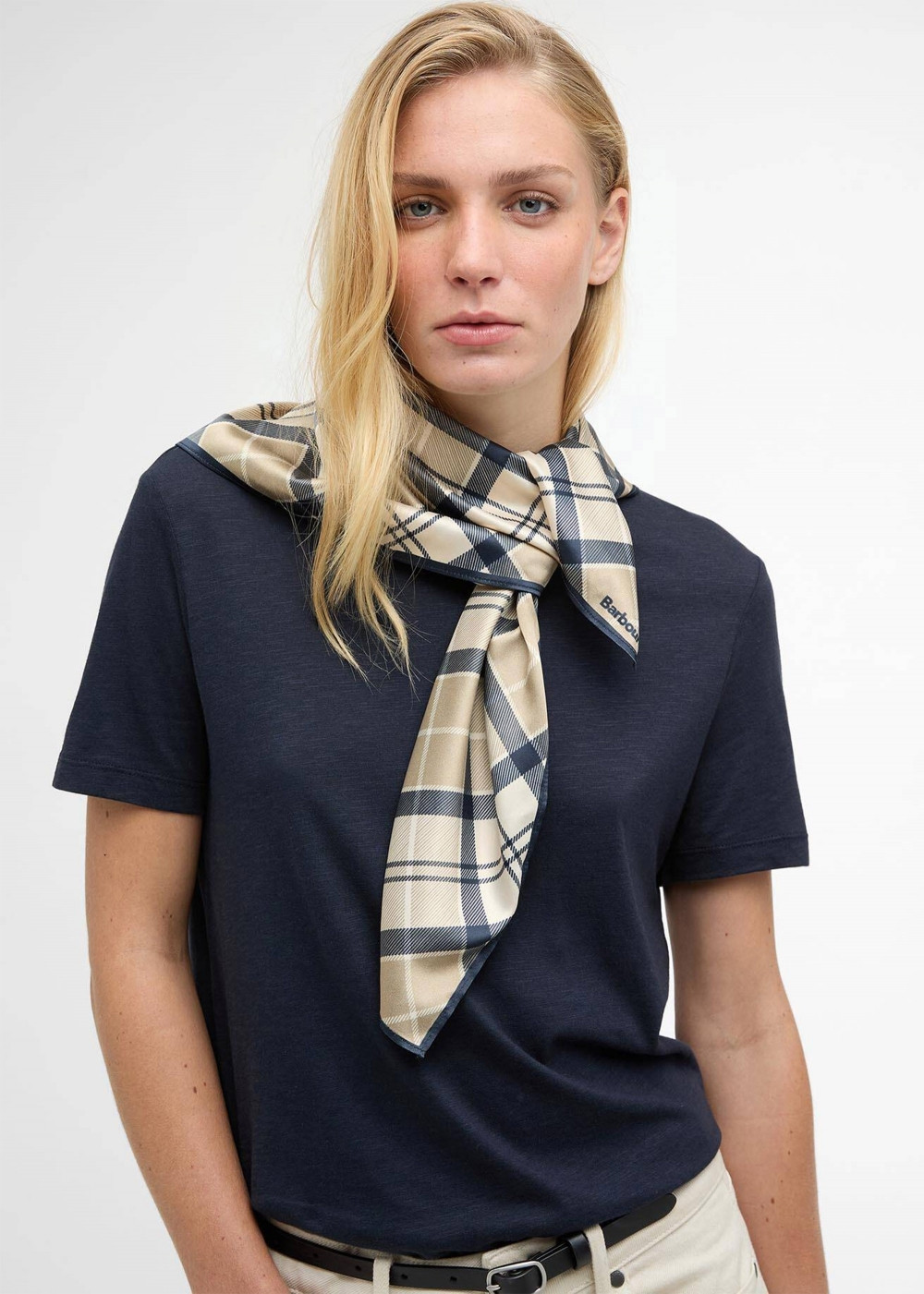 Kinsale Dress Indigo Tartan Neckerchief Scarf | Daniel Footwear (UK)
